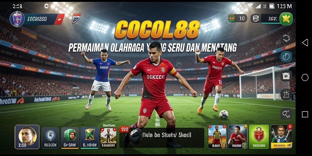 Screenshot utama COCOL88 dengan gameplay olahraga yang seru.