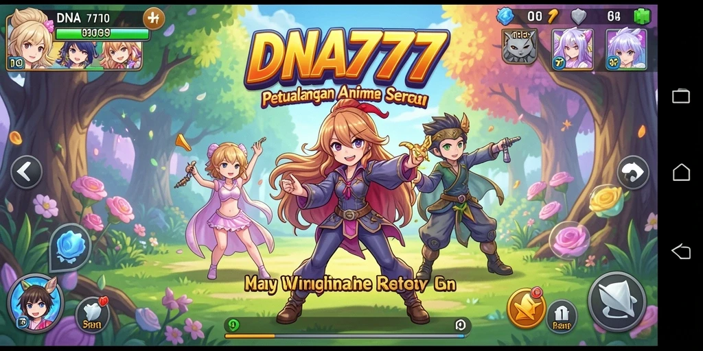 Tampilan gameplay seru dan warna-warni dari DNA777.