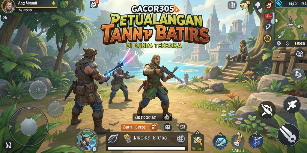 Tampilan gameplay GACOR305 dengan dunia terbuka yang luas.