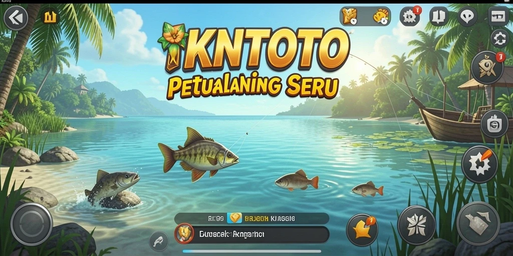 Tampilan gameplay IKNTOTO yang seru dalam memancing ikan.