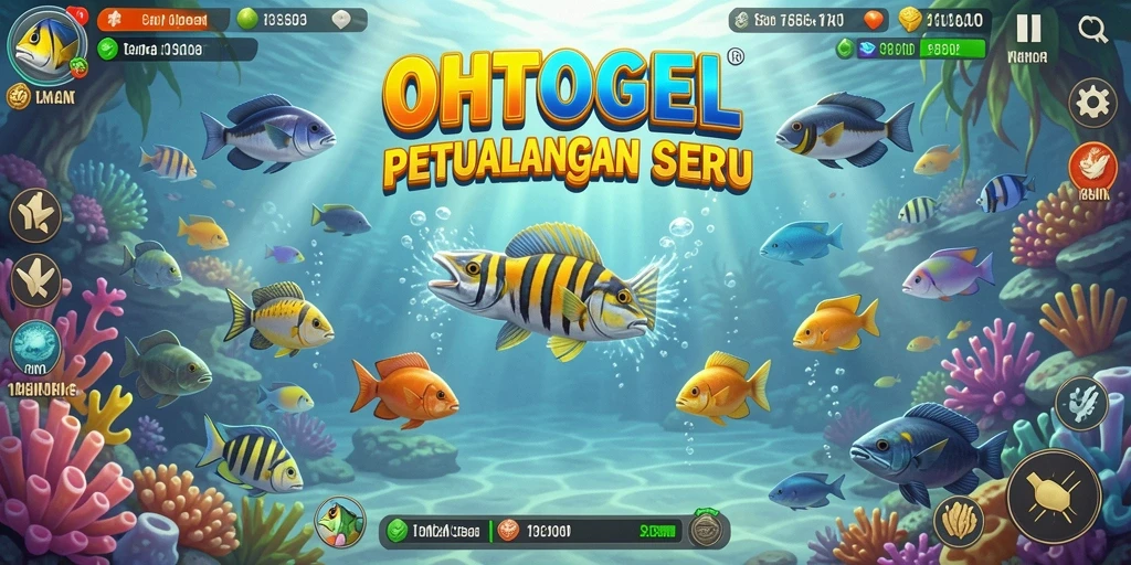 Gameplay OHTOGEL saat menangkap ikan dengan grafis menarik.