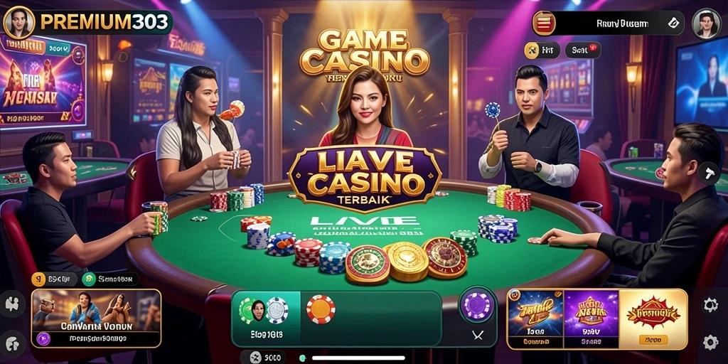 Tampilan gameplay seru dan interaktif di aplikasi Live Casino PREMIUM303.