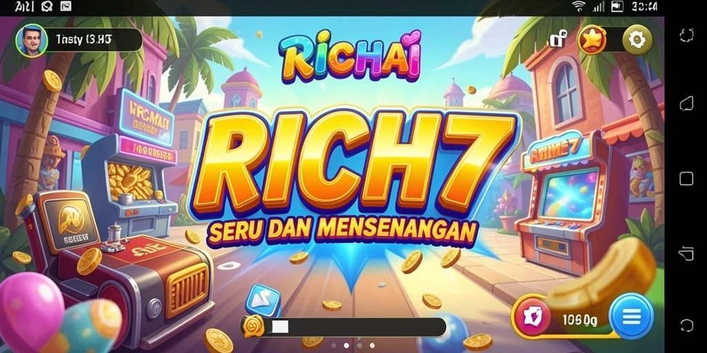 Tampilan gameplay seru dari RICH7 dengan tantangan menegangkan.