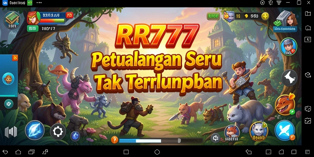Tampilan gameplay seru dari RR777 dalam petualangan yang mendebarkan.