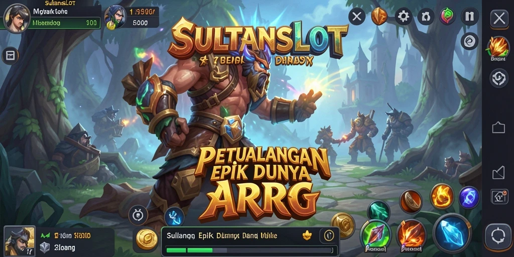 Tampilan gameplay epik dalam SULTANSLOT dengan grafis menawan.