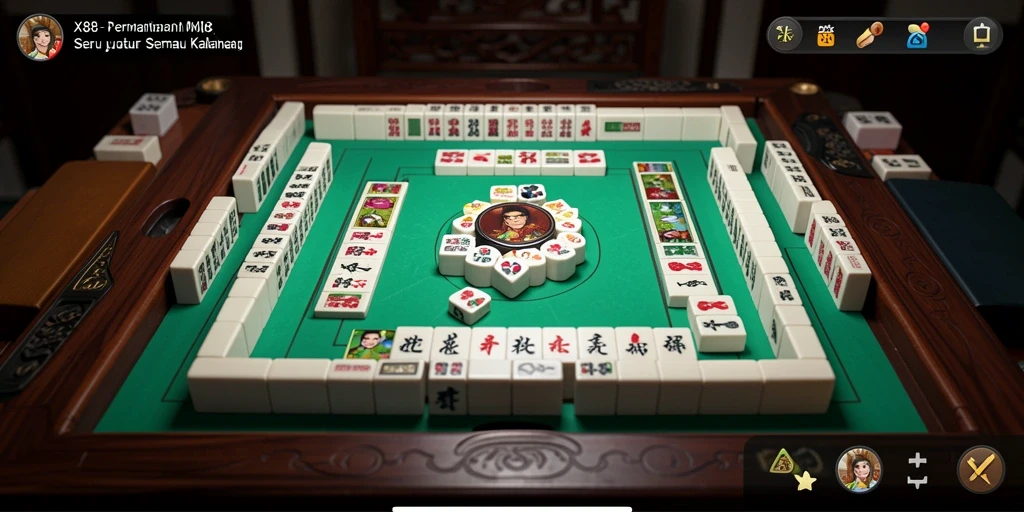 Tampilan gameplay X88 yang menarik dengan grafis Mahjong yang indah.